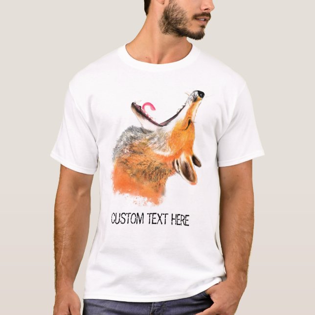 Camiseta divertida con texto de Fox y Personalizad (Anverso)