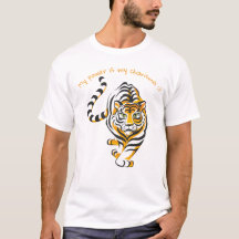 camiseta divertida con tigre