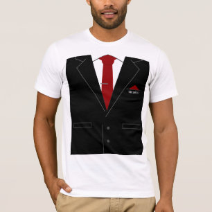 Camiseta divertida con traje negro y corbata - Tu