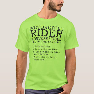 Camiseta Divertida Conversaciones en Motocicleta