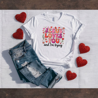 Camiseta Divertida Cristiana Jesús Te Ama