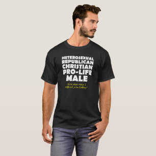 Camiseta Divertida Cristiana Masculina Republicana