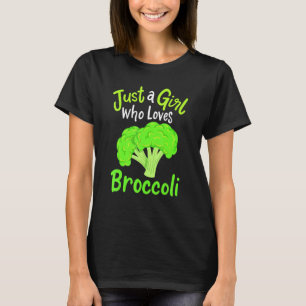 Camiseta Divertida Cute Sólo Un Chica Que Ama El Broccoli