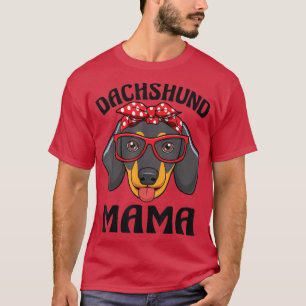 Camiseta Divertida Dachshund Mama Para Weiner Dog Mom Mothe