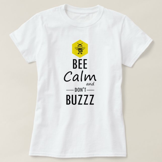 Camiseta divertida de abeja "No zumbe" (Diseño del anverso)