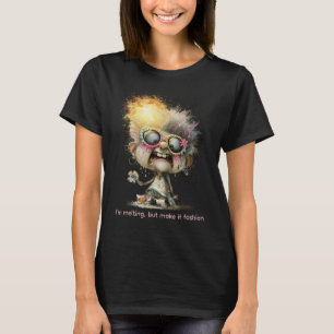 Camiseta divertida de abuela gruñona en ola de cal