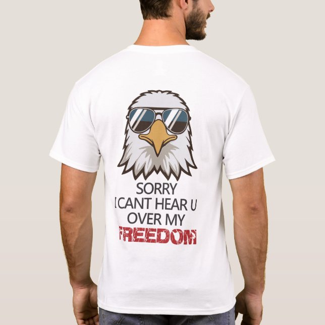 Camiseta divertida de águila con gafas de sol Libe (Reverso)