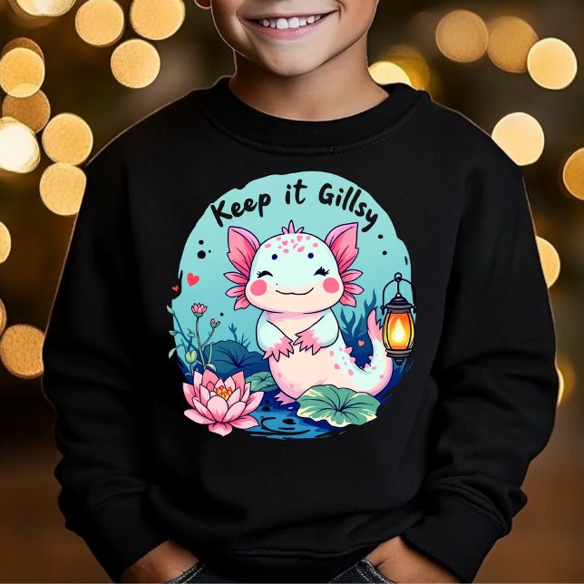 Camiseta divertida de ajolote 'Keep It Gillsy' (Subido por el creador)