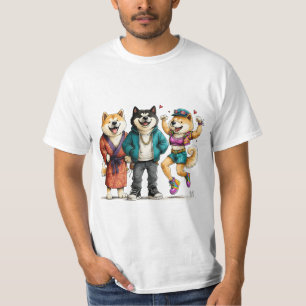 Camiseta divertida de Akita americano, trío de per