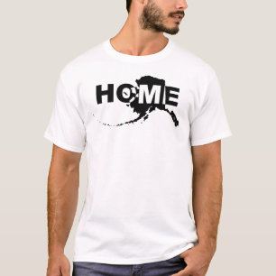 Camiseta Divertida de Alaska Hogar Lejos del Estad
