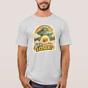 Camiseta divertida de alienígena ovni retro de dib
