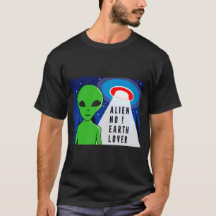 Camiseta divertida de alienígena sin amante de la