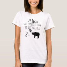 Camiseta divertida de alto - Oso medio