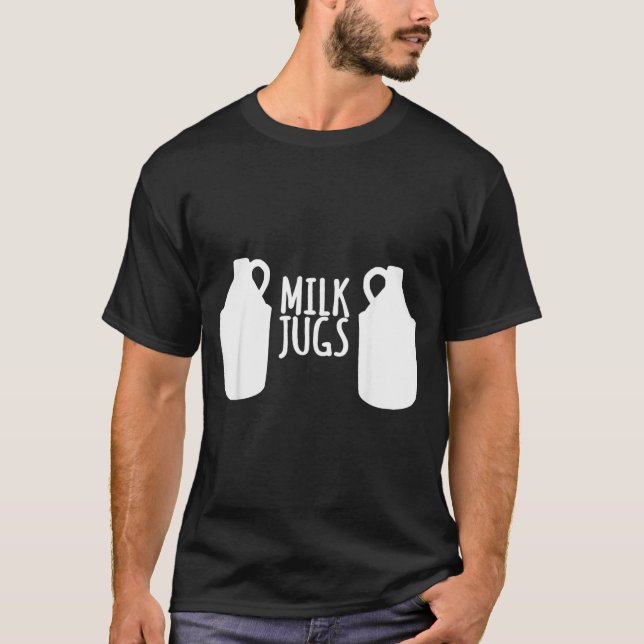 Camiseta Divertida de Amamantar - Soporte de Jarra (Anverso)