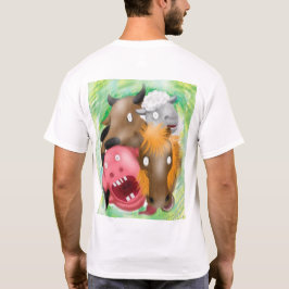 Camiseta divertida de animales de dibujos animados