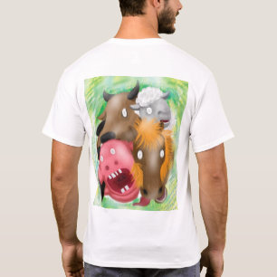 Camiseta divertida de animales de dibujos animados