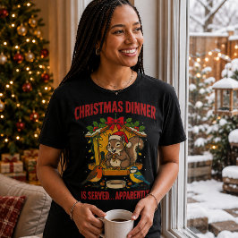 Camiseta Divertida de Ardilla para Cena de Navidad