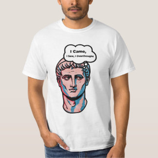 Camiseta divertida de arte pop con estatua romana 