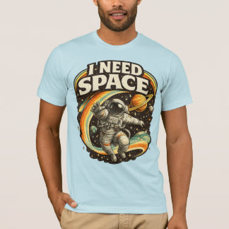 Camiseta Divertida de Astronauta 'Necesito Espacio