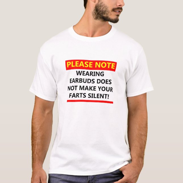 Camiseta Divertida de Auriculares Silenciosos (Anverso)