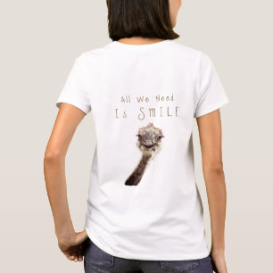 Camiseta divertida de avestruz - Texto Personaliza