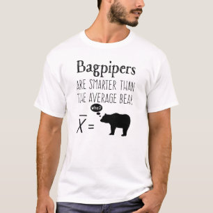 Camiseta divertida de Bagpipes - Oso medio