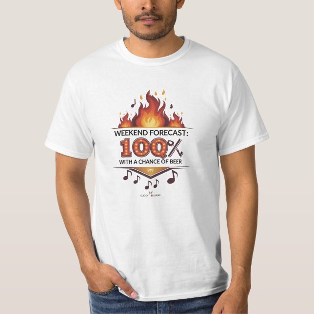 Camiseta divertida de barbacoa y cerveza para homb (Anverso)