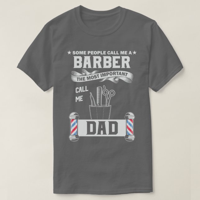 Camiseta divertida de Barber Dad Barber (Diseño del anverso)