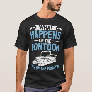 camiseta divertida de barco pontón pontón