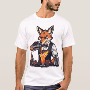 Camiseta Divertida de Barman con Zorro