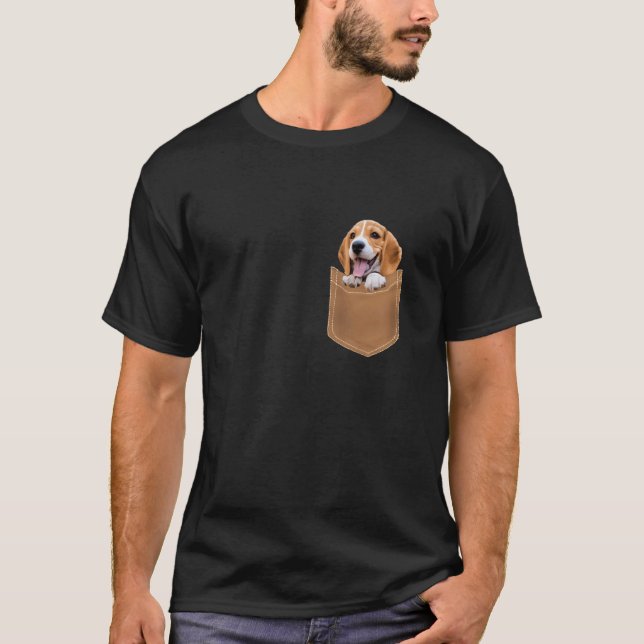 Camiseta Divertida de Beagle - Perro Lindo en Bols (Anverso)