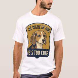 Camiseta divertida de Beagle vintage "Cuidado con 