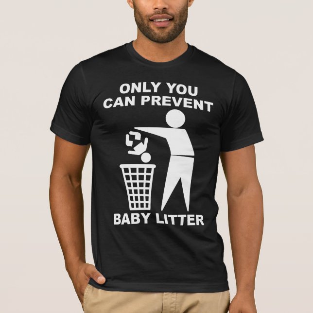 Camiseta Divertida de Bebé y Basura Humor (Anverso)