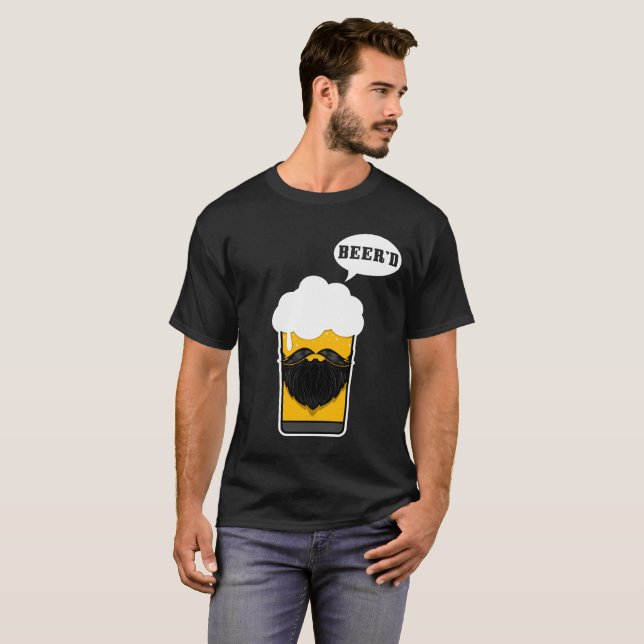 Camiseta divertida de Beer'd (Anverso completo)
