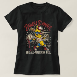 Camiseta divertida de béisbol de plátano vintage p