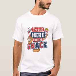 Camiseta Divertida de Béisbol Estoy Aquí Solo Por