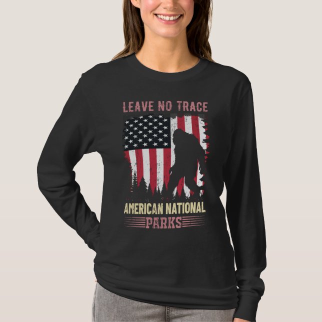 Camiseta divertida de Bigfoot American National pa (Anverso)