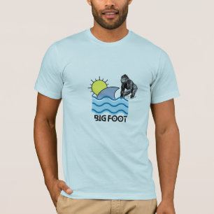 Camiseta divertida de Bigfoot Beach - Typografía D