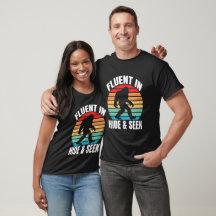Camiseta divertida de Bigfoot que habla con fluide