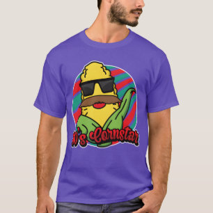 Camiseta divertida de bigote de maíz de los 80 vin