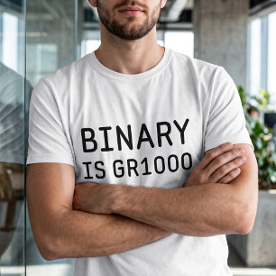Camiseta Divertida de Binario GR8 - Un Juego de Pa