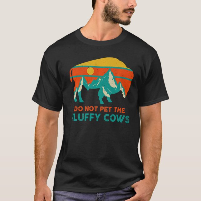 Camiseta Divertida de Bisonte Búfalo No Acaricies  (Anverso)