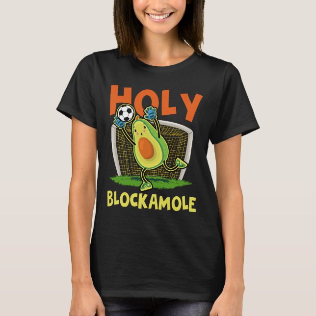 Camiseta Divertida de Bloqueador de Fútbol Holy Bl (Anverso)