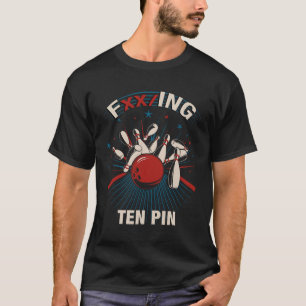 Camiseta divertida de bolos para hombres y mujeres