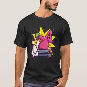 Camiseta divertida de bolos para niños, flamingo b