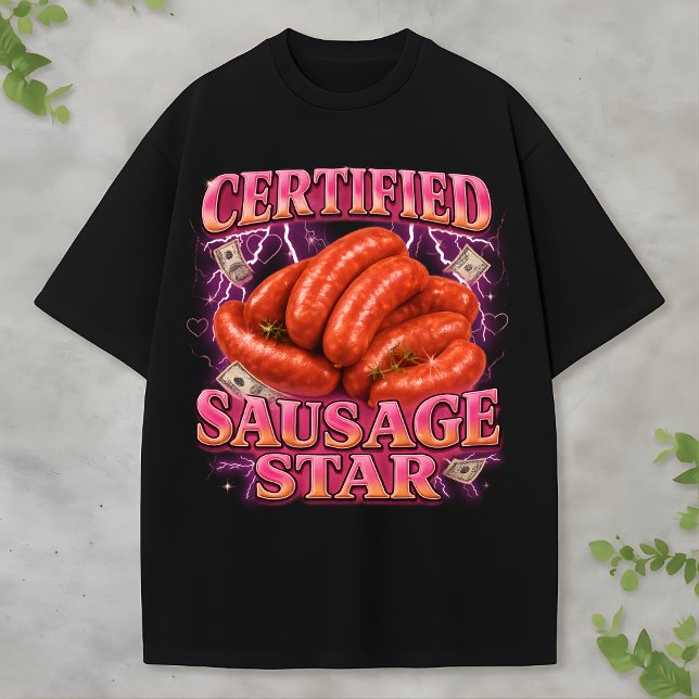 Camiseta divertida de botín retro de comida Certif (Subido por el creador)