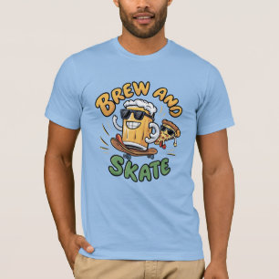 Camiseta divertida de Brew and Skate