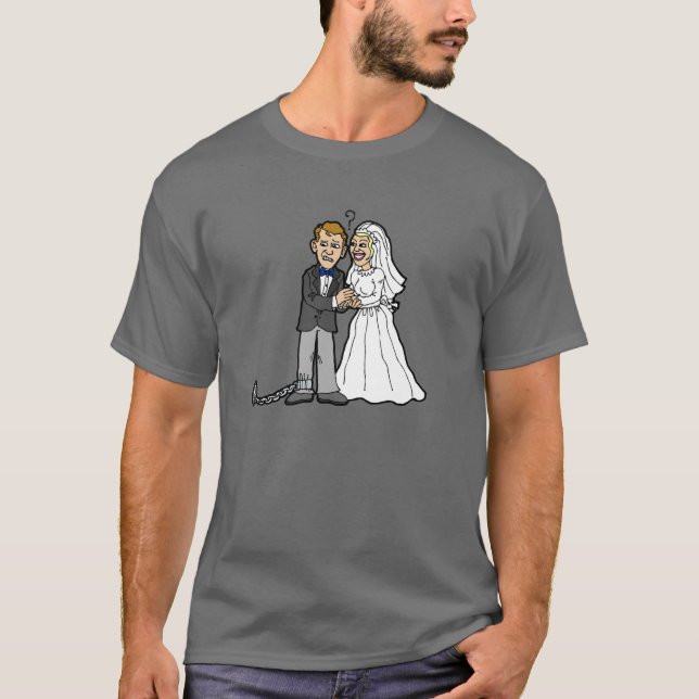 Camiseta divertida de Bride & Groom (Anverso)