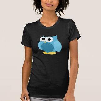 Camiseta divertida de búho azul