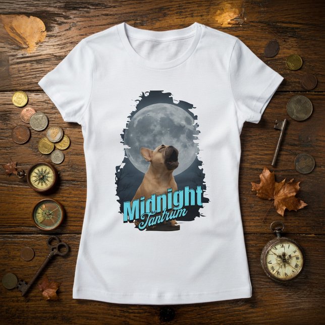 Camiseta divertida de Bulldog Francés aullando (Subido por el creador)